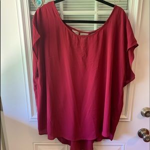 Torrid Burgundy Silk Top
